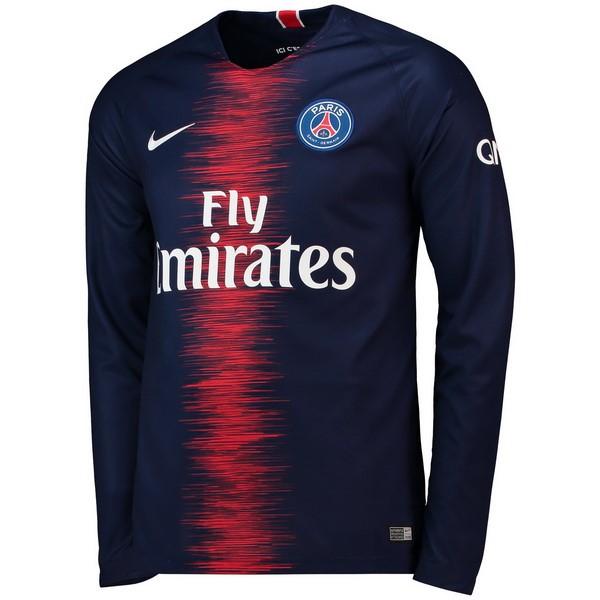 Camiseta Paris Saint Germain Replica Primera Ropa ML 2018/19 Azul